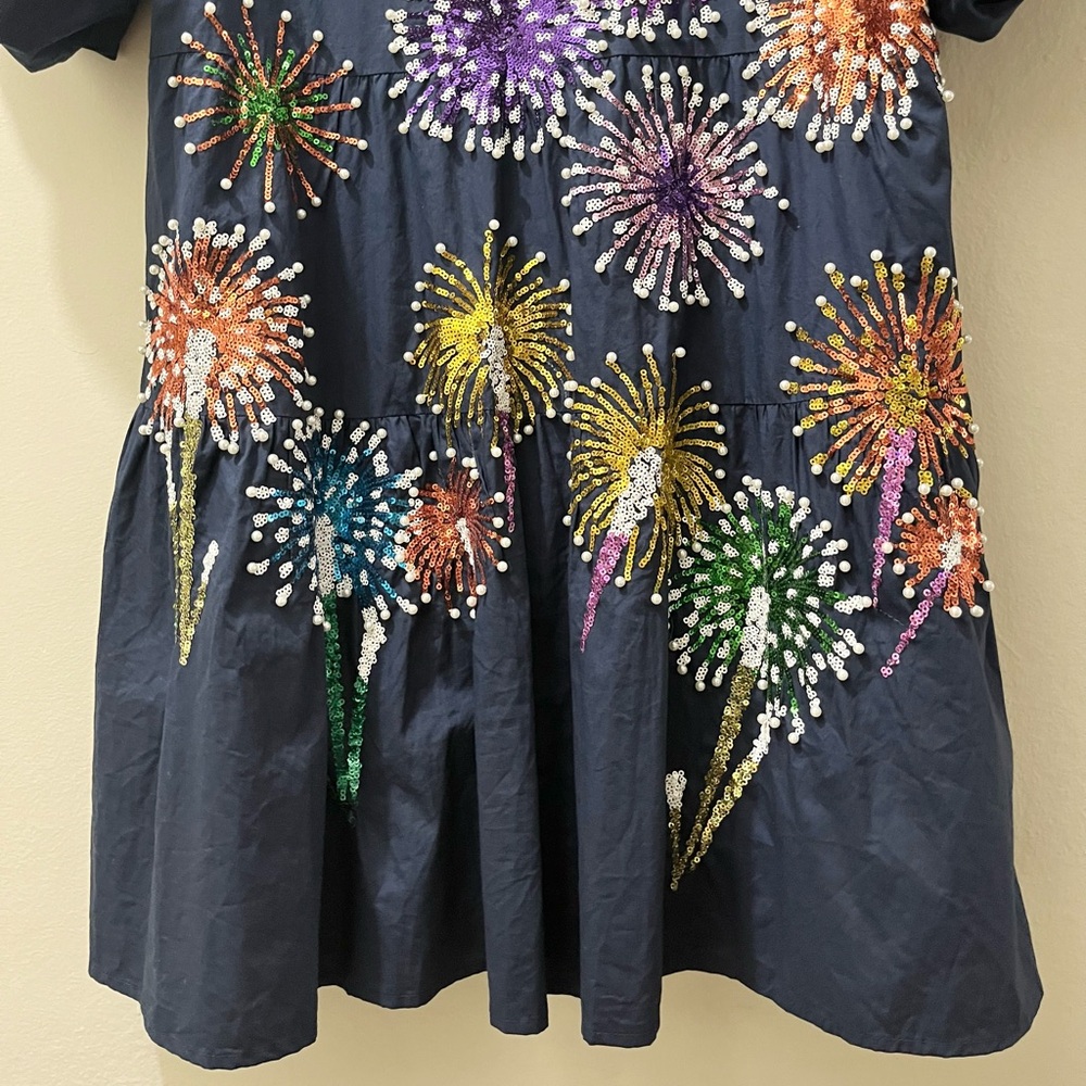 Queen of Sparkles Firework Back Dress in Navy, Size XS - Picture 14 of 16